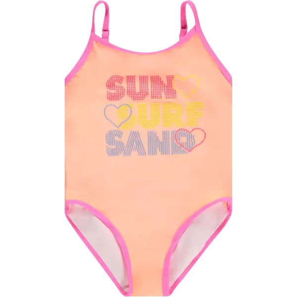 BTween Girls Multi Pack One Piece Swimwear - Unique Colors and Patterns, Sizes 4-16 for Kids and Toddlers