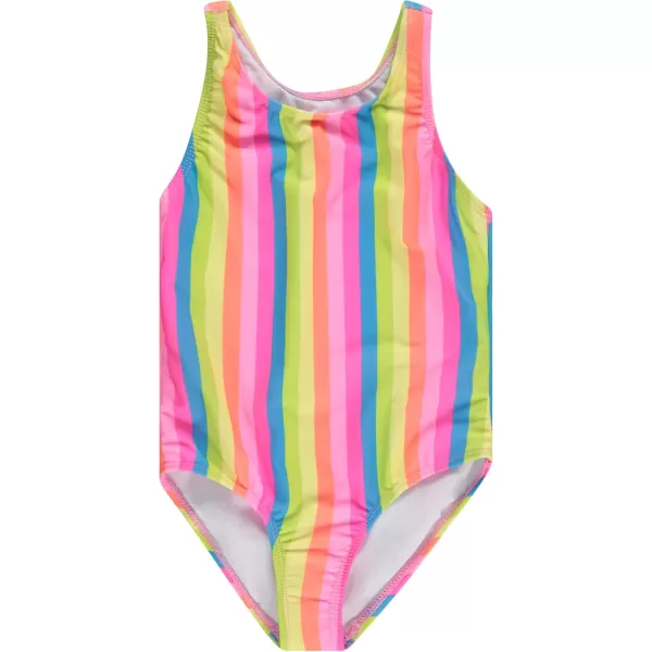 BTween Girls Multi Pack One Piece Swimwear - Unique Colors and Patterns, Sizes 4-16 for Kids and Toddlers