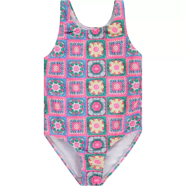 BTween Girls Multi Pack One Piece Swimwear - Unique Colors and Patterns, Sizes 4-16 for Kids and Toddlers