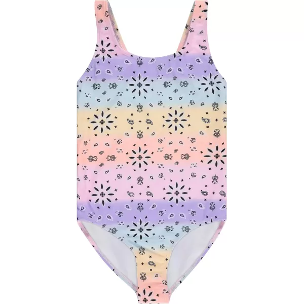 BTween Girls Multi Pack One Piece Swimwear - Unique Colors and Patterns, Sizes 4-16 for Kids and Toddlers