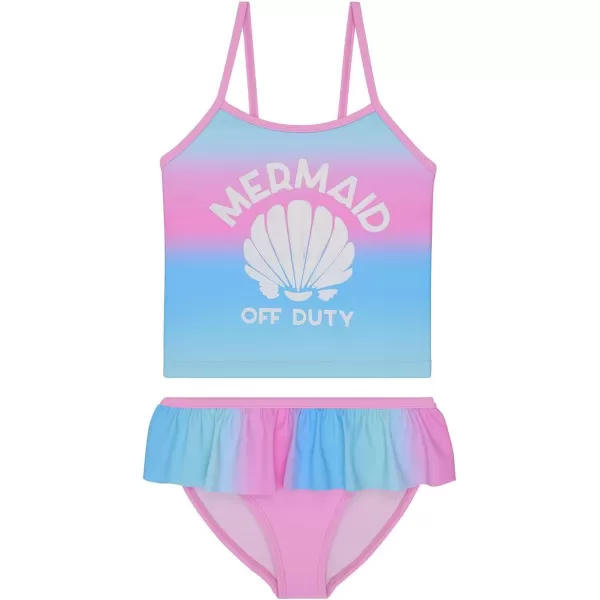 BTween Girls One Piece Bathing Suit &amp; 2-pc Tankini Swimsuit Set, Kids Cute Swimwear - Mermaid, Rainbow, Unicorn or Butterfly