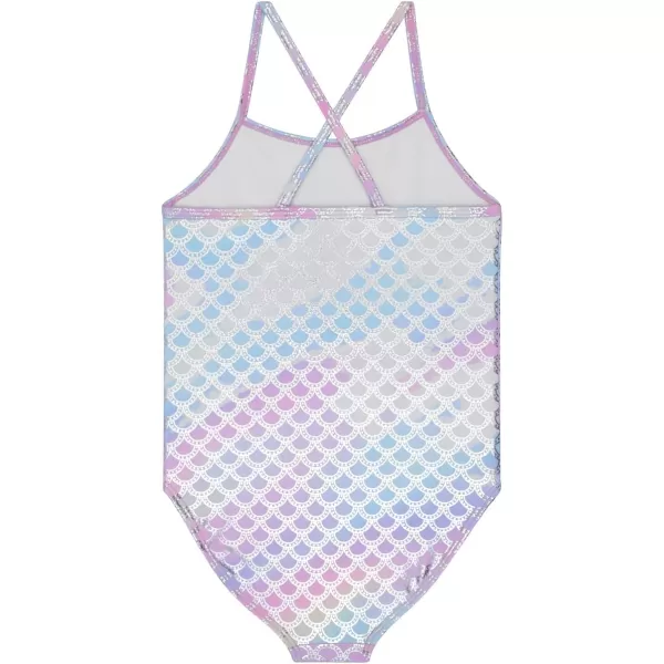 BTween Girls One Piece Bathing Suit &amp; 2-pc Tankini Swimsuit Set, Kids Cute Swimwear - Mermaid, Rainbow, Unicorn or Butterfly