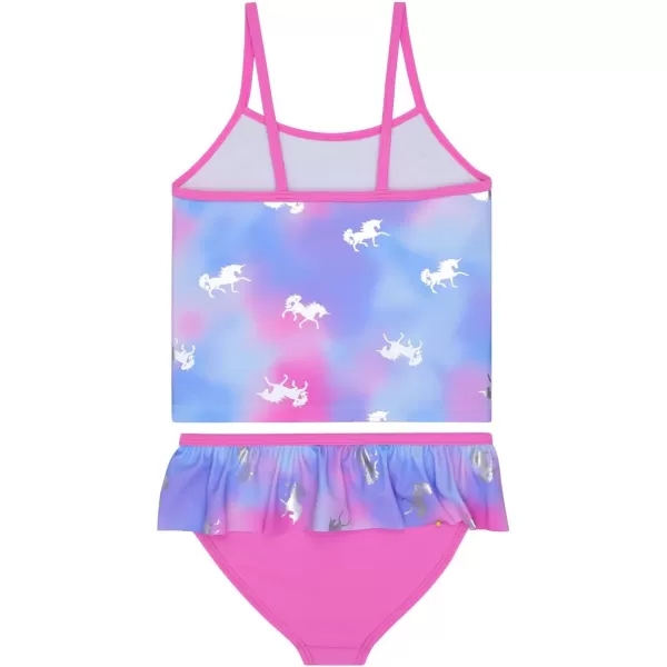 BTween Girls One Piece Bathing Suit &amp; 2-pc Tankini Swimsuit Set, Kids Cute Swimwear - Mermaid, Rainbow, Unicorn or Butterfly