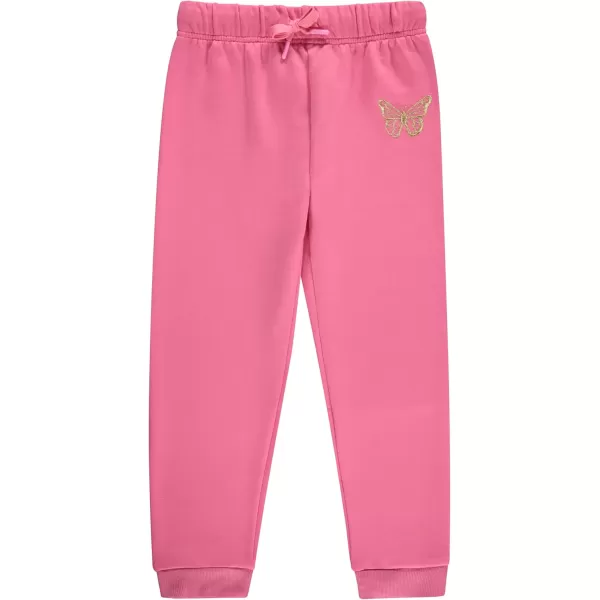 BTween Kids Girl's Fashion Stretch Waist Ultra Soft Jogger Pants Set - 3 Pack Bundle