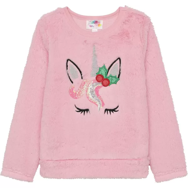 BTween Wooby Pajamas for Girls, Kids PJs with Plush Shirt &amp; Pants, Two Piece Animal Sleepwear Jammies, Unicorn or Fox Design
