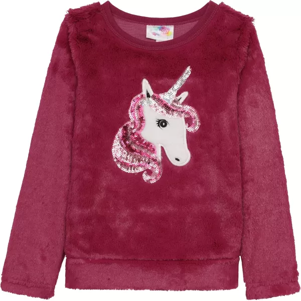 BTween Wooby Pajamas for Girls, Kids PJs with Plush Shirt &amp; Pants, Two Piece Animal Sleepwear Jammies, Unicorn or Fox Design