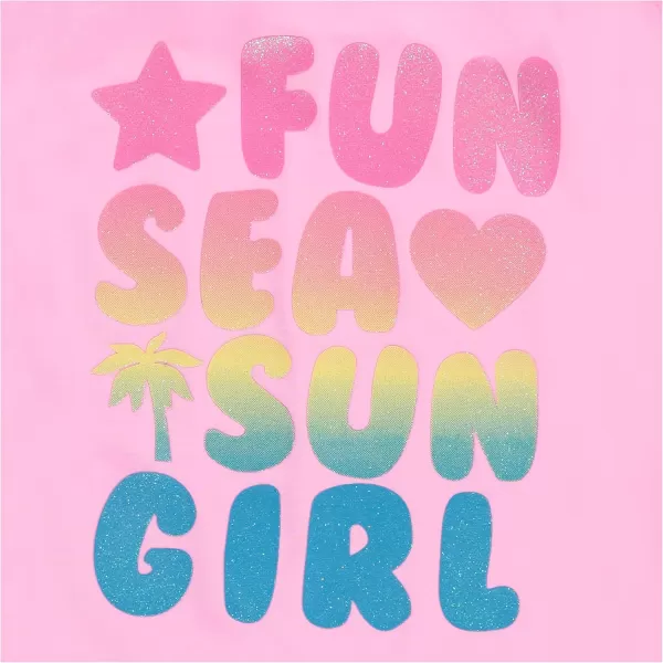 Kids Girls 2 Pack Bathing Suit, Childrens Printed Beach Swimwear