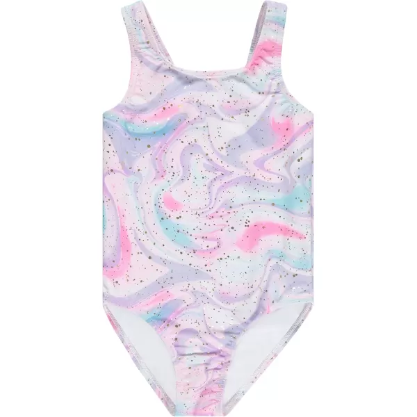 Kids Girls 2 Pack Bathing Suit, Childrens Printed Beach Swimwear