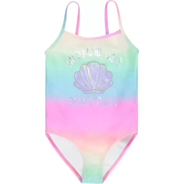 Kids Girls 2 Pack Bathing Suit, Childrens Printed Beach Swimwear