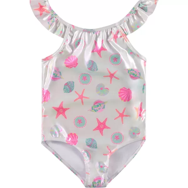 Kids Girls 2 Pack Bathing Suit, Childrens Printed Beach Swimwear