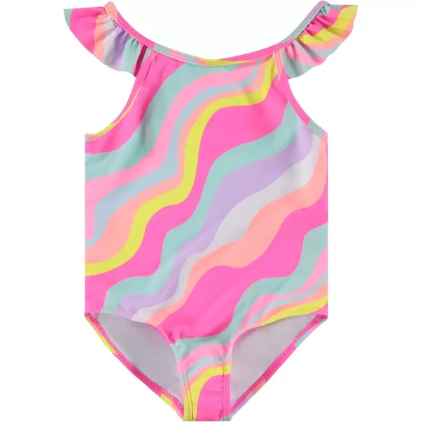 Kids Girls 2 Pack Bathing Suit, Childrens Printed Beach Swimwear