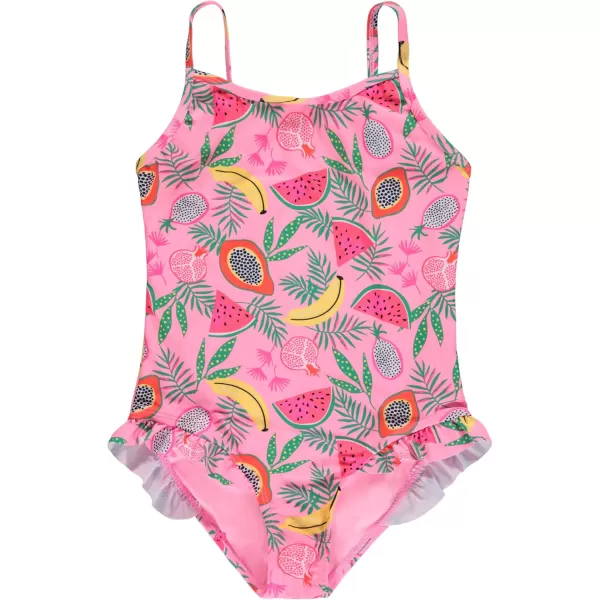 Kids Girls 2 Pack Bathing Suit, Childrens Printed Beach Swimwear