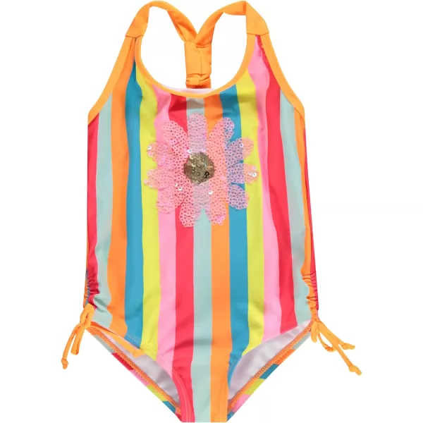 Kids Girls 2 Pack Bathing Suit, Childrens Printed Beach Swimwear
