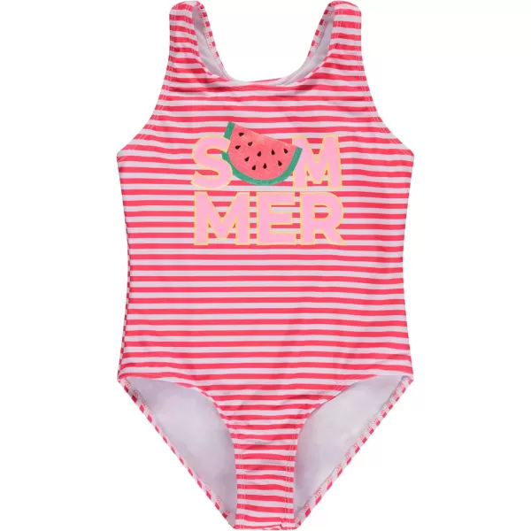 Kids Girls 2 Pack Bathing Suit, Childrens Printed Beach Swimwear