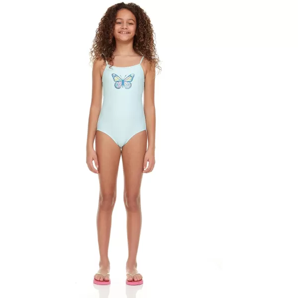Kids Girls 2 Pack Bathing Suit, Childrens Printed Beach Swimwear