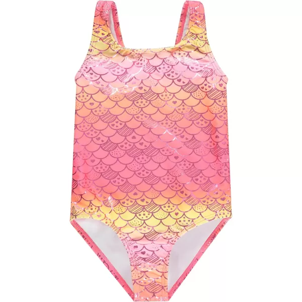 Kids Girls 2 Pack Bathing Suit, Childrens Printed Beach Swimwear