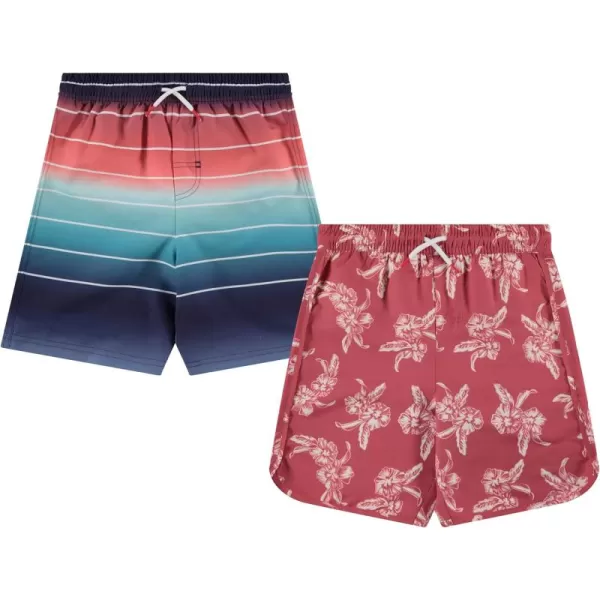 2 or 3-Pack Boys Swim Trunks, Kids Quick Dry Swimming Shorts with Liner - Solid/Printed Swimwear