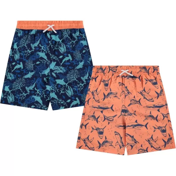 2 or 3-Pack Boys Swim Trunks, Kids Quick Dry Swimming Shorts with Liner - Solid/Printed Swimwear