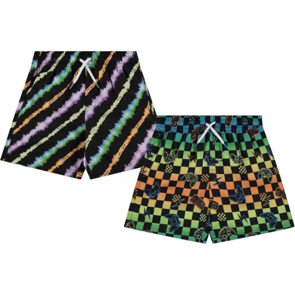 2 or 3-Pack Boys Swim Trunks, Kids Quick Dry Swimming Shorts with Liner - Solid/Printed Swimwear