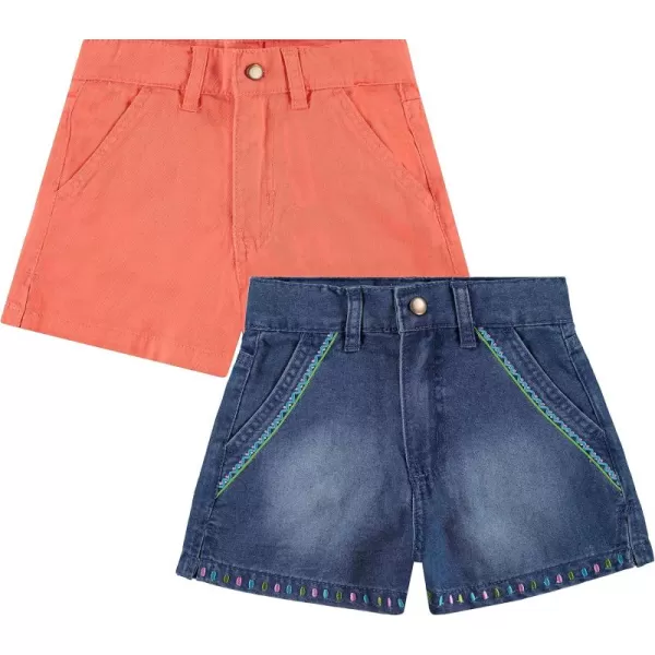 BTween 2-Pack Lightweight Denim Shorts for Girls | Cotton Blend | Sizes 4-16 - Perfect for Comfort, Style, and Summer Fun!