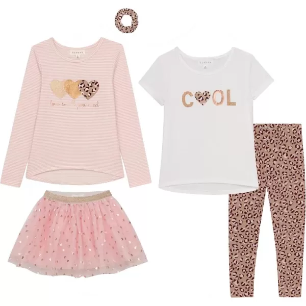 BTween Girls Kids Clothing and Accessory Set- 5pc Mix And Match Sets
