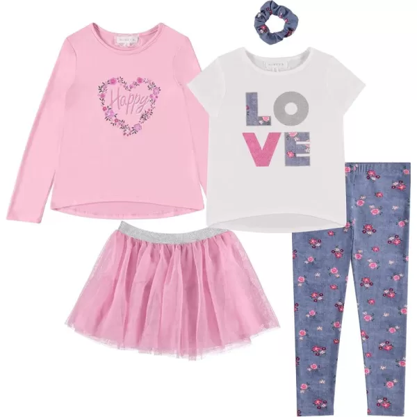 BTween Girls Kids Clothing and Accessory Set- 5pc Mix And Match Sets