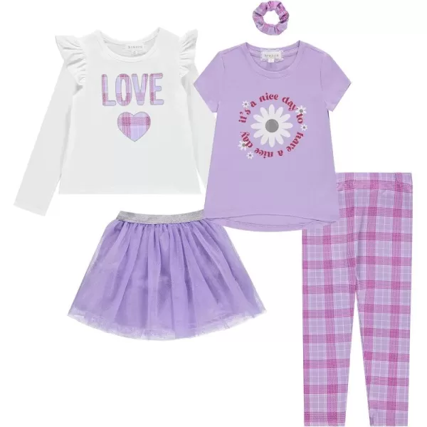 BTween Girls Kids Clothing and Accessory Set- 5pc Mix And Match Sets
