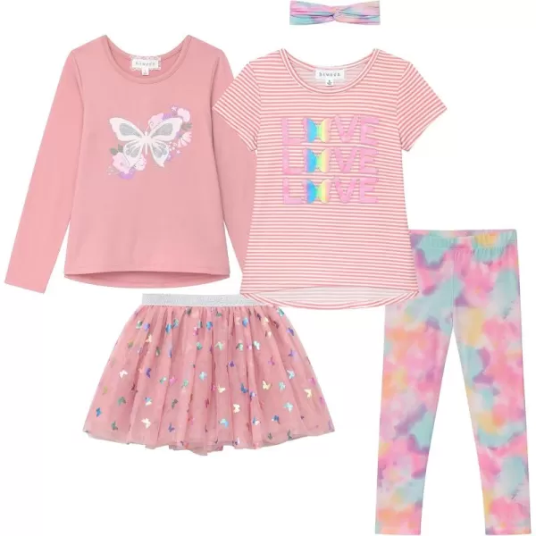 BTween Girls Kids Clothing and Accessory Set- 5pc Mix And Match Sets