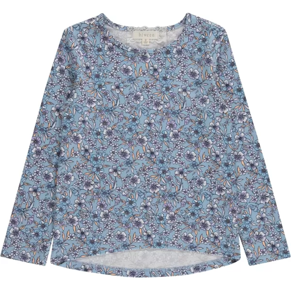 Girls Long Sleeve Fall Graphic Tops, School &amp; Sports Tees, 4 Pack Multiple Pattern Tshirts