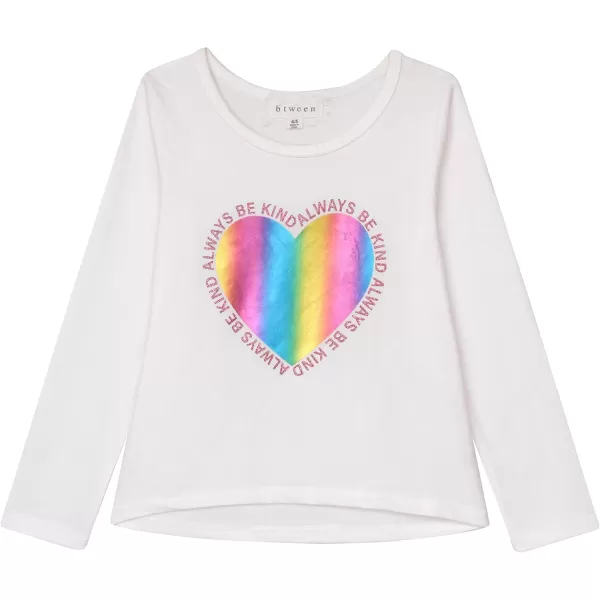Girls Long Sleeve Fall Graphic Tops, School &amp; Sports Tees, 4 Pack Multiple Pattern Tshirts