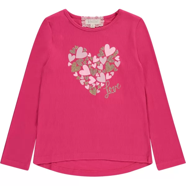 Girls Long Sleeve Fall Graphic Tops, School &amp; Sports Tees, 4 Pack Multiple Pattern Tshirts
