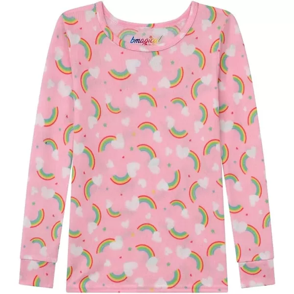 BTween 4-Piece Girls Pajamas, Long Sleeve Tie Dyed Girls Pajamas