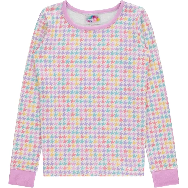 BTween 4-Piece Girls Pajamas, Long Sleeve Tie Dyed Girls Pajamas