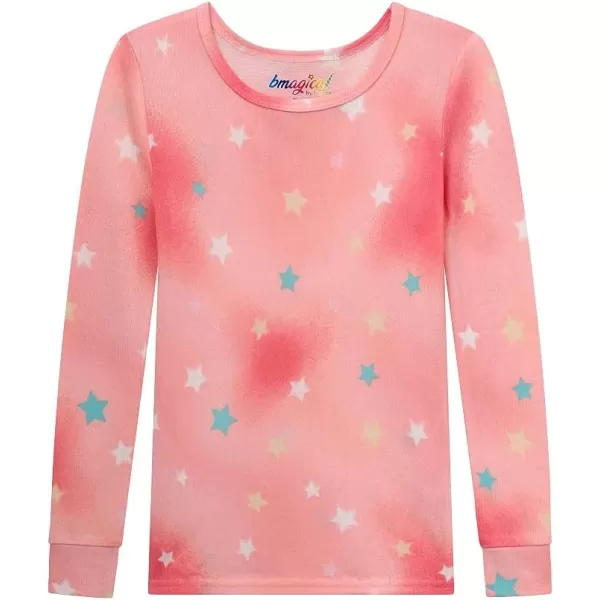 BTween 4-Piece Girls Pajamas, Long Sleeve Tie Dyed Girls Pajamas