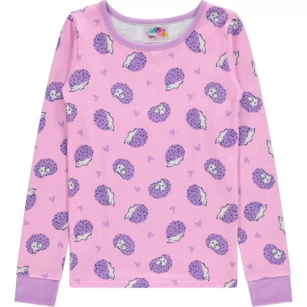BTween 4-Piece Girls Pajamas, Long Sleeve Tie Dyed Girls Pajamas