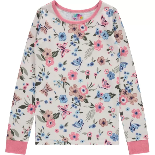 BTween 4-Piece Girls Pajamas, Long Sleeve Tie Dyed Girls Pajamas