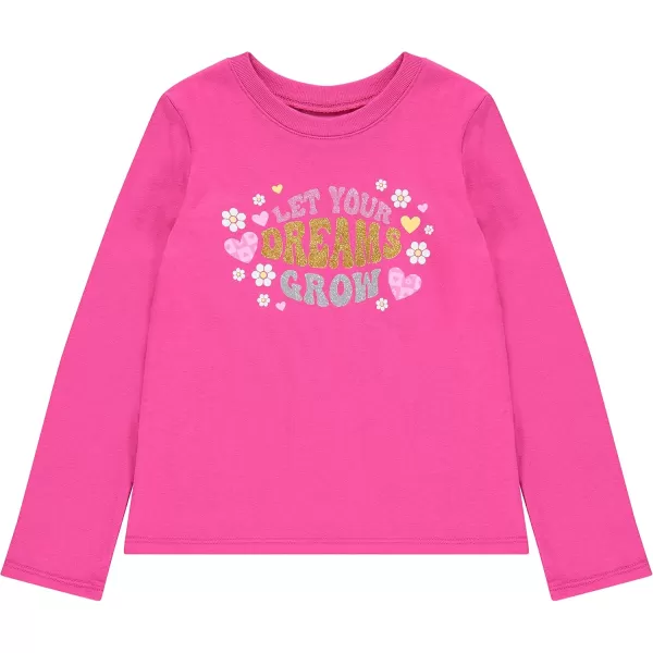 BTween Girls 4-Pack Long Sleeve Graphic T-Shirts - 100% Cotton, Fun &amp; Vibrant Designs