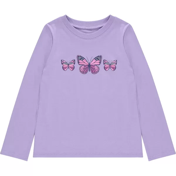BTween Girls 4-Pack Long Sleeve Graphic T-Shirts - 100% Cotton, Fun &amp; Vibrant Designs