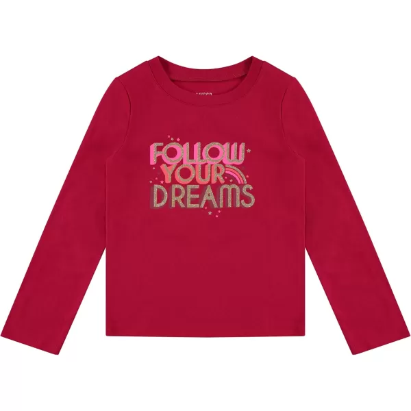 BTween Girls 4-Pack Long Sleeve Graphic T-Shirts - 100% Cotton, Fun &amp; Vibrant Designs