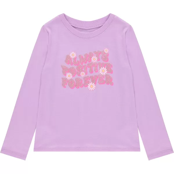 BTween Girls 4-Pack Long Sleeve Graphic T-Shirts - 100% Cotton, Fun &amp; Vibrant Designs
