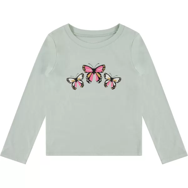 BTween Girls 4-Pack Long Sleeve Graphic T-Shirts - 100% Cotton, Fun &amp; Vibrant Designs