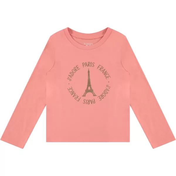 BTween Girls 4-Pack Long Sleeve Graphic T-Shirts - 100% Cotton, Fun &amp; Vibrant Designs