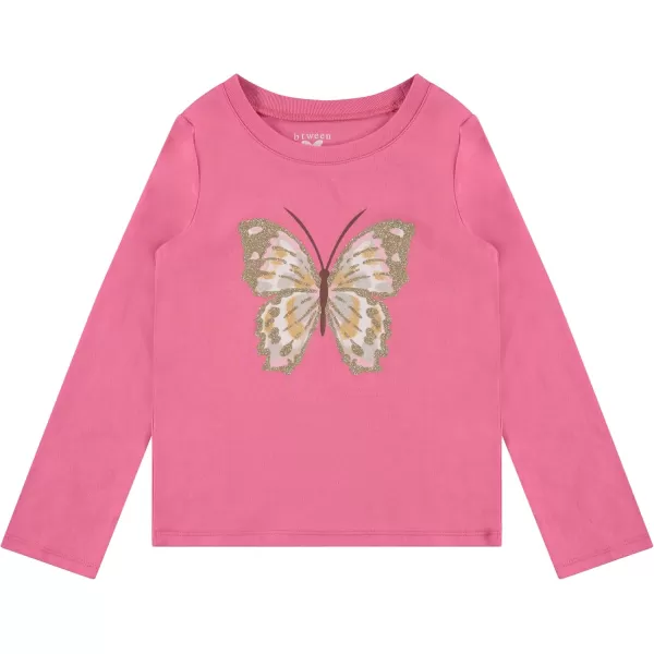 BTween Girls 4-Pack Long Sleeve Graphic T-Shirts - 100% Cotton, Fun &amp; Vibrant Designs