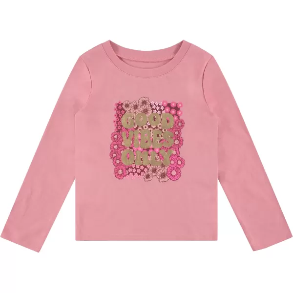 BTween Girls 4-Pack Long Sleeve Graphic T-Shirts - 100% Cotton, Fun &amp; Vibrant Designs