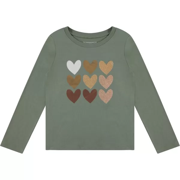 BTween Girls 4-Pack Long Sleeve Graphic T-Shirts - 100% Cotton, Fun &amp; Vibrant Designs