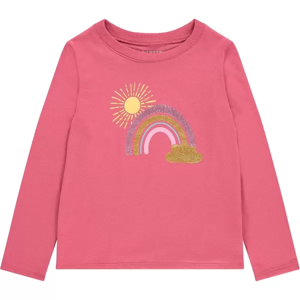 BTween Girls 4-Pack Long Sleeve Graphic T-Shirts - 100% Cotton, Fun &amp; Vibrant Designs