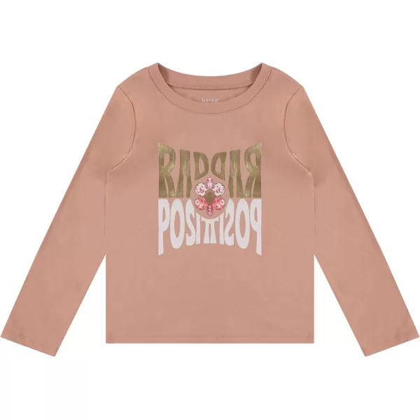 BTween Girls 4-Pack Long Sleeve Graphic T-Shirts - 100% Cotton, Fun &amp; Vibrant Designs