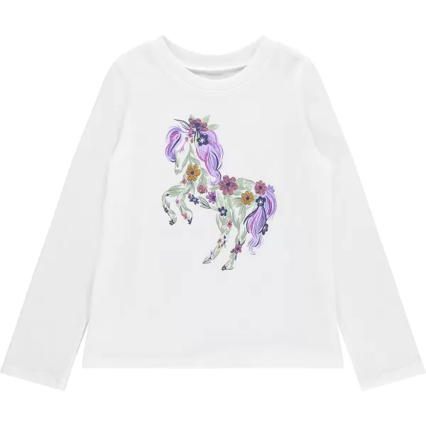 BTween Girls 4-Pack Long Sleeve Graphic T-Shirts - 100% Cotton, Fun &amp; Vibrant Designs