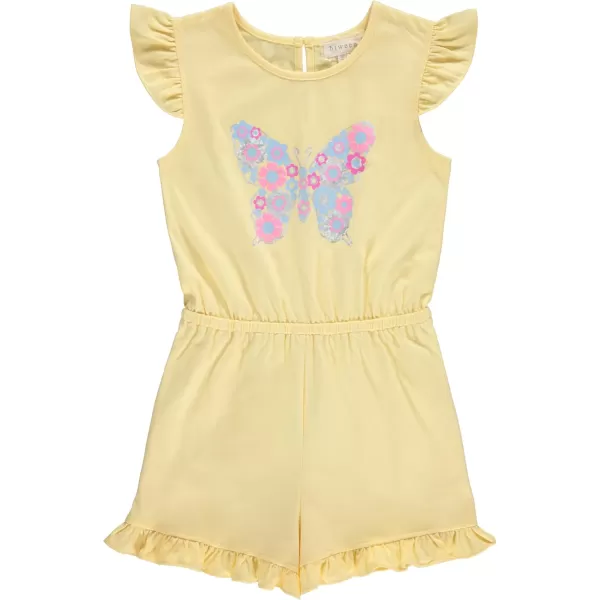 BTween 3-Pack Girls' Jumpsuits &amp; Rompers - Sleeveless &amp; Flutter Sleeve One Piece Overall Suit for Kids