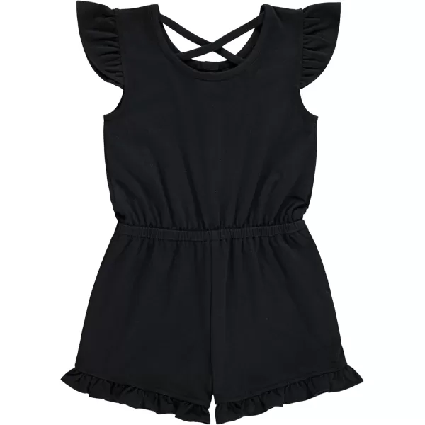 BTween 3-Pack Girls' Jumpsuits &amp; Rompers - Sleeveless &amp; Flutter Sleeve One Piece Overall Suit for Kids